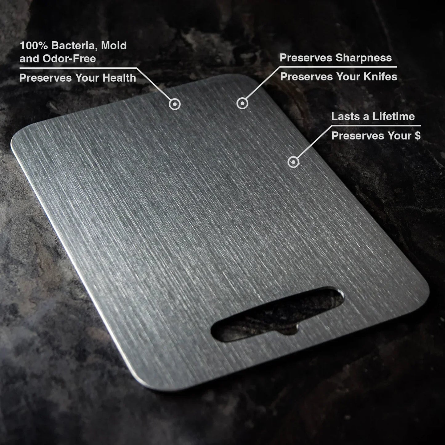 Planche à Découper PureTitan Board – Antibactérienne, Sans BPA, Ultra Durable et Facile à Nettoyer