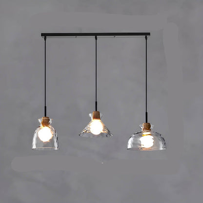 Suspension en Verre TOKYO – Lustre Minimaliste avec 1 ou 3 Têtes