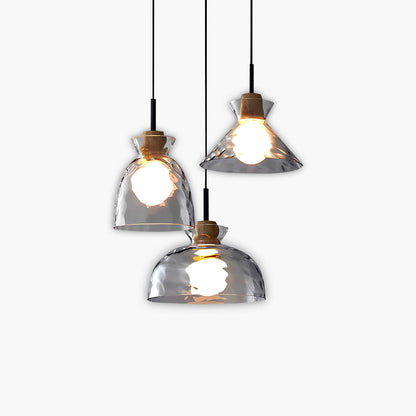 Suspension en Verre TOKYO – Lustre Minimaliste avec 1 ou 3 Têtes