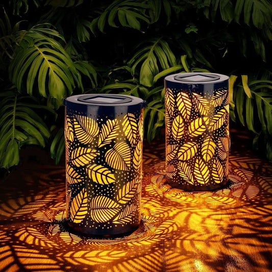 Luminous Leaf Lantern – Lampe Solaire Décorative en Forme de Feuilles, Éclairage Extérieur pour Jardin et Terrasse