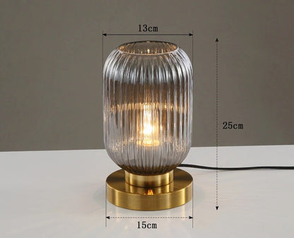 Lampe de Table Design Nordique en Verre – Élégance Moderne LED