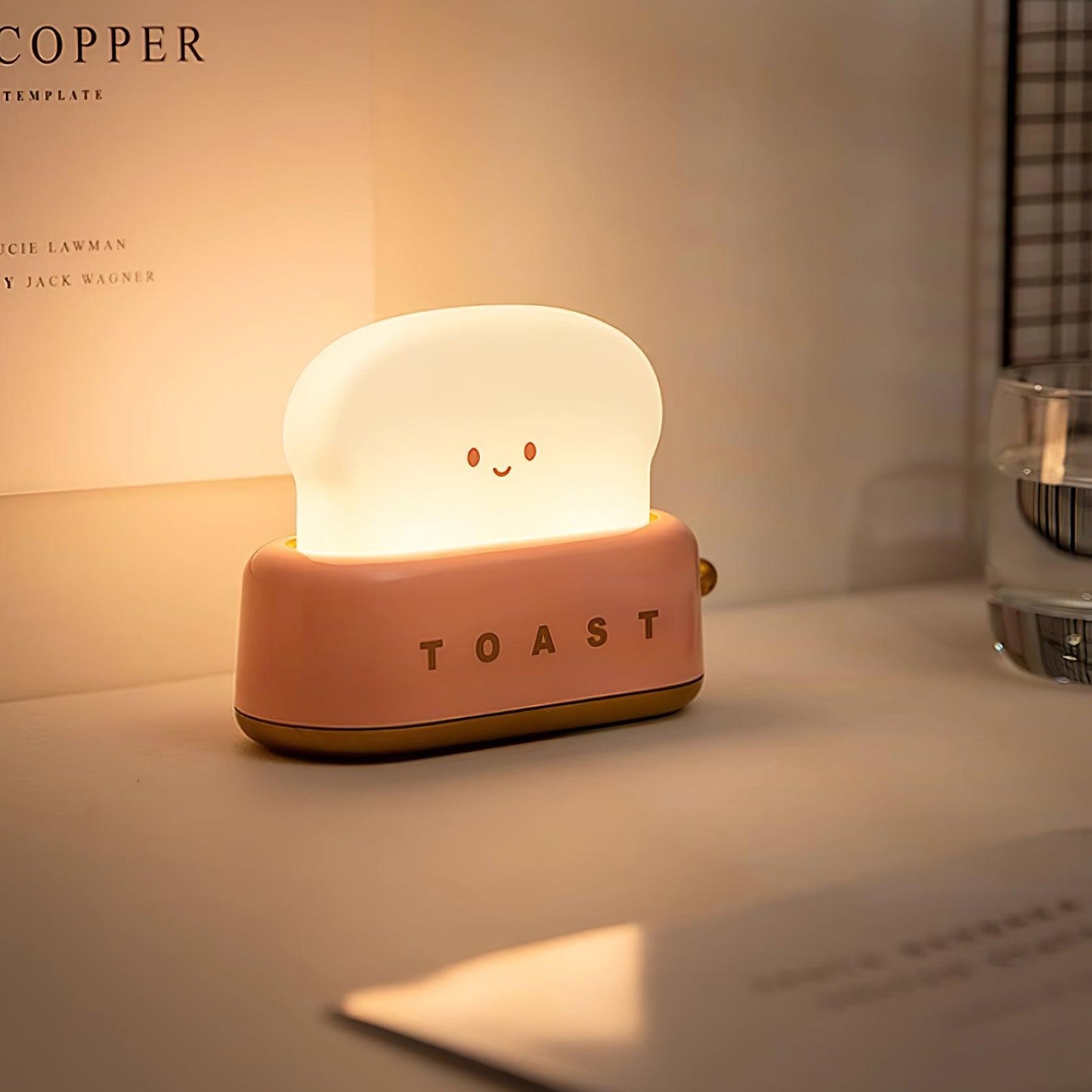 Lampe de Nuit Toaster – Luminaire Décoratif et Portable avec Batterie Rechargeable