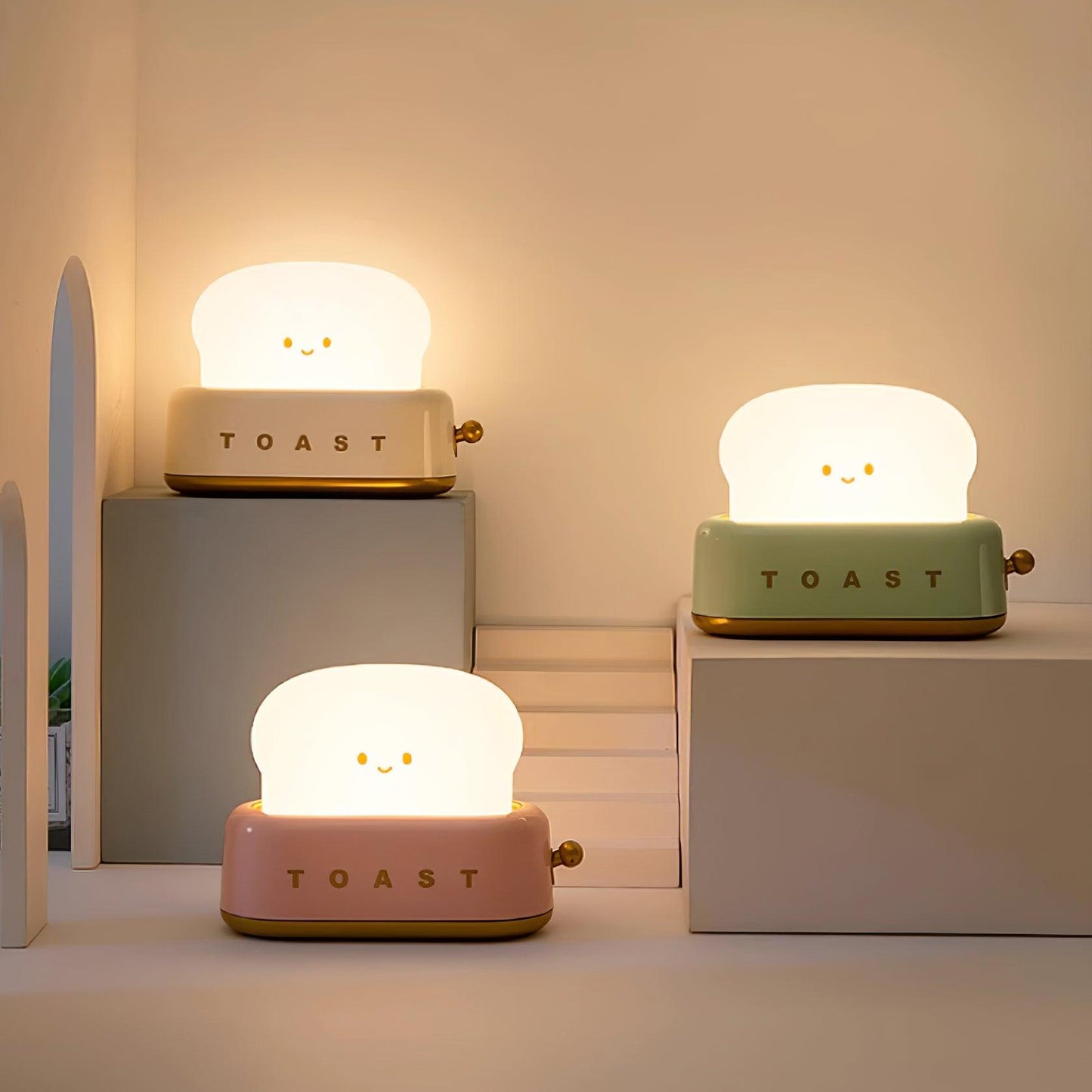 Lampe de Nuit Toaster – Luminaire Décoratif et Portable avec Batterie Rechargeable