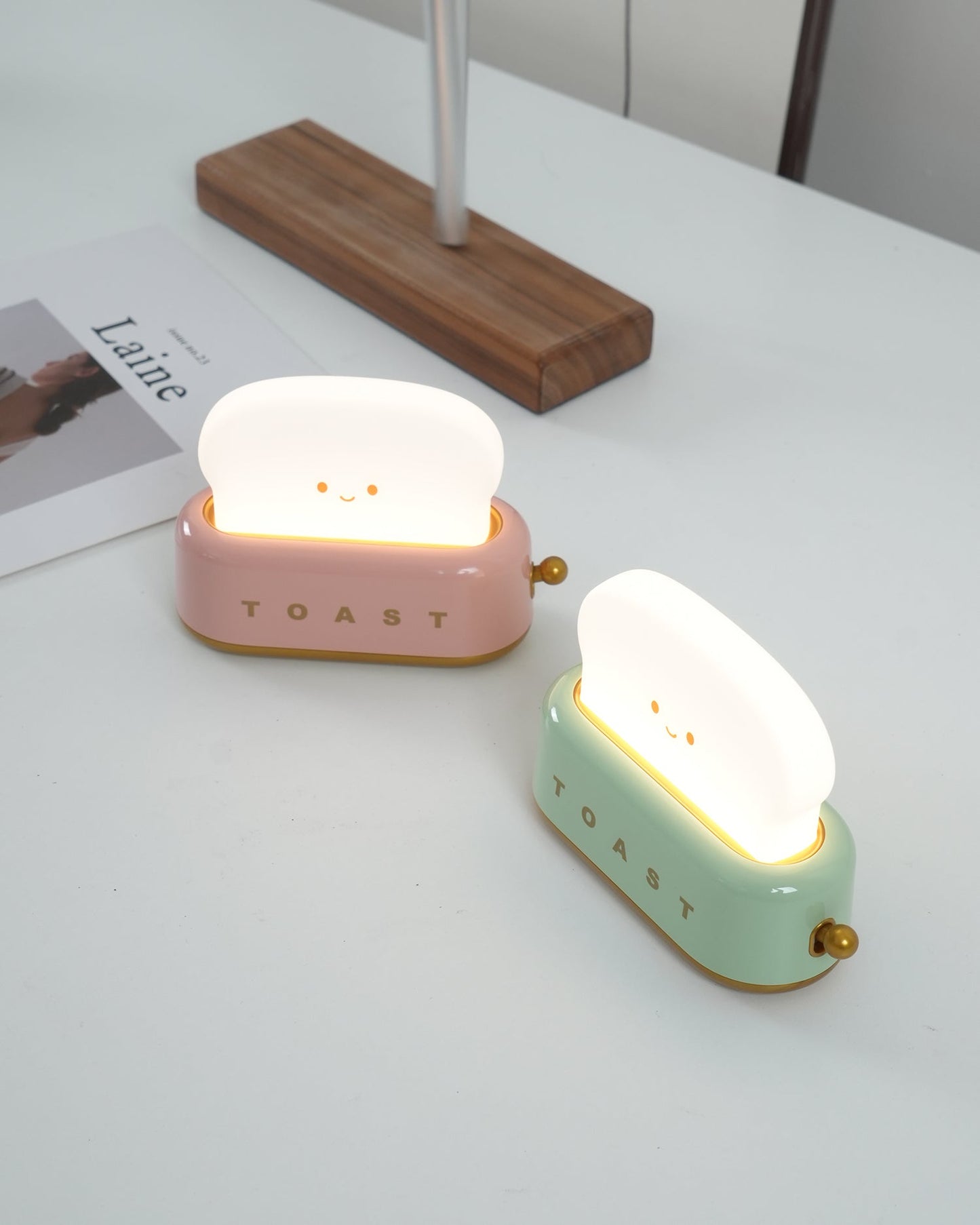 Lampe de Nuit Toaster – Luminaire Décoratif et Portable avec Batterie Rechargeable
