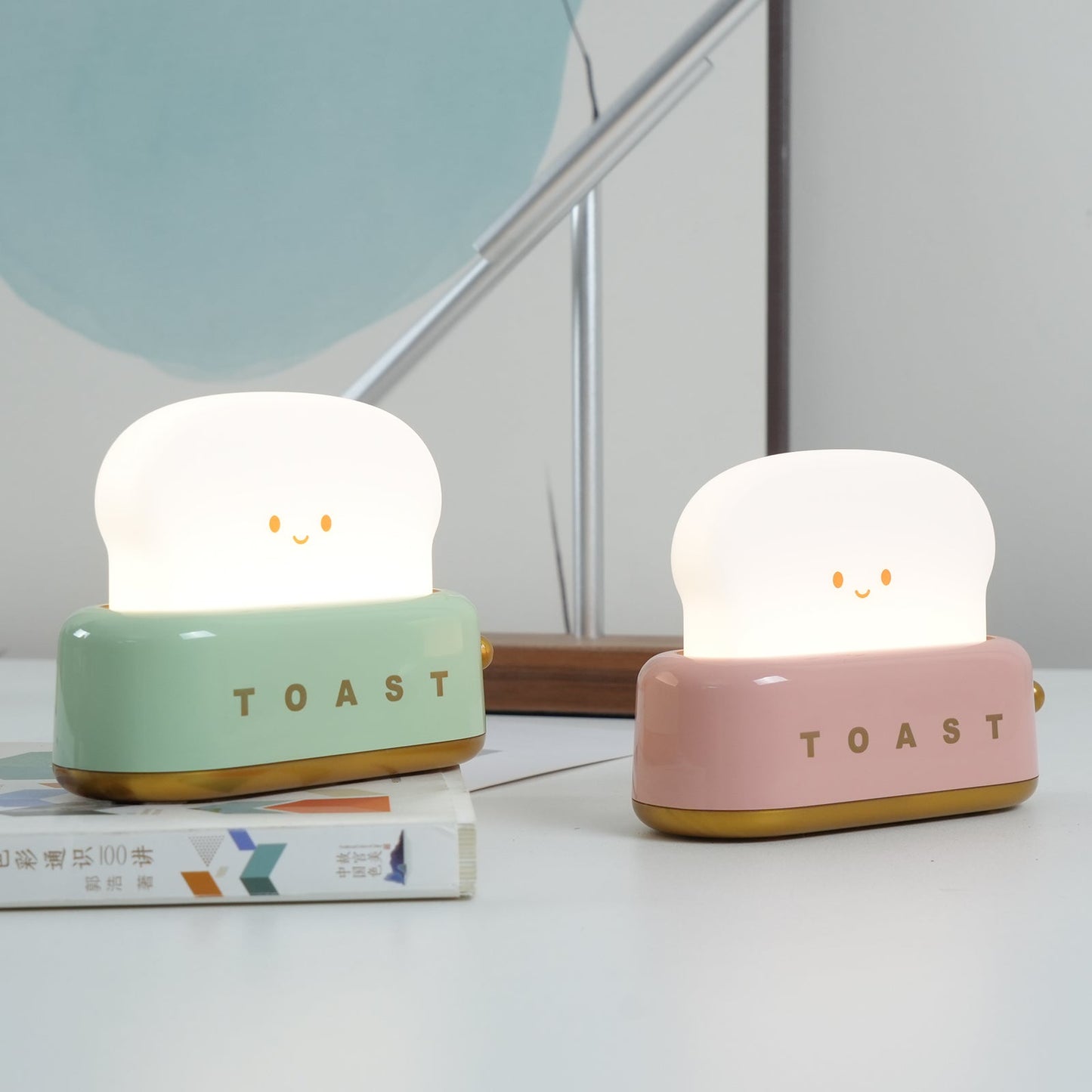 Lampe de Nuit Toaster – Luminaire Décoratif et Portable avec Batterie Rechargeable