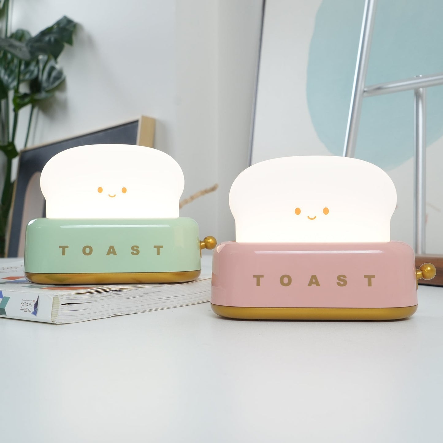 Lampe de Nuit Toaster – Luminaire Décoratif et Portable avec Batterie Rechargeable