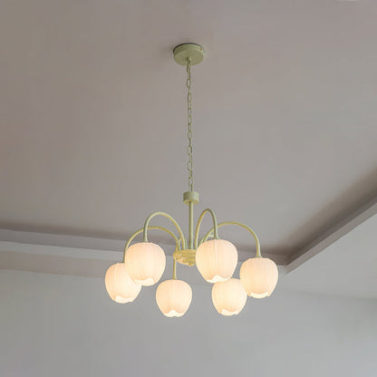 Chandelier Tulip Matcha – Design Élégant Inspiré des Fleurs de Tulipe et de la Couleur Matcha
