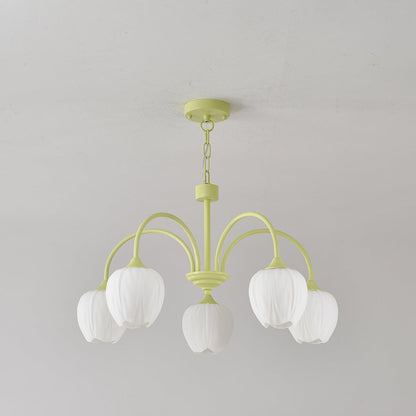 Chandelier Tulip Matcha – Design Élégant Inspiré des Fleurs de Tulipe et de la Couleur Matcha