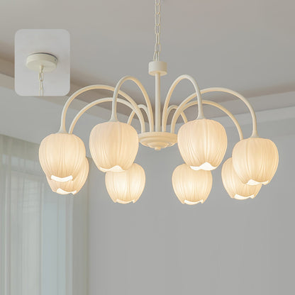 Chandelier Tulip Matcha – Design Élégant Inspiré des Fleurs de Tulipe et de la Couleur Matcha