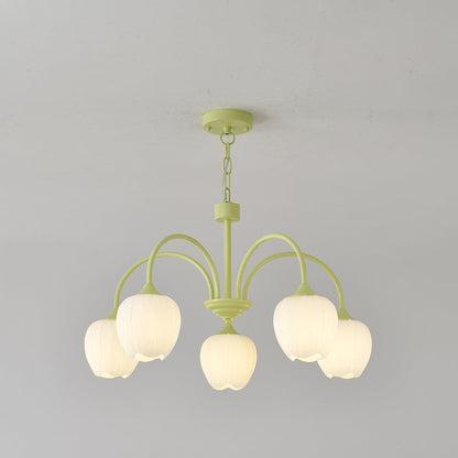 Chandelier Tulip Matcha – Design Élégant Inspiré des Fleurs de Tulipe et de la Couleur Matcha