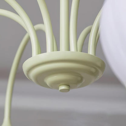 Chandelier Tulip Matcha – Design Élégant Inspiré des Fleurs de Tulipe et de la Couleur Matcha