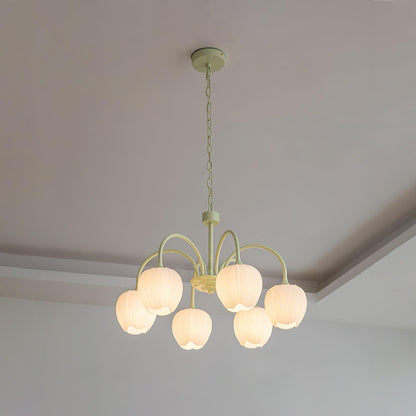 Chandelier Tulip Matcha – Design Élégant Inspiré des Fleurs de Tulipe et de la Couleur Matcha