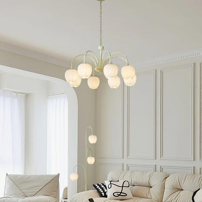 Chandelier Tulip Matcha – Design Élégant Inspiré des Fleurs de Tulipe et de la Couleur Matcha