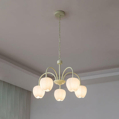 Chandelier Tulip Matcha – Design Élégant Inspiré des Fleurs de Tulipe et de la Couleur Matcha