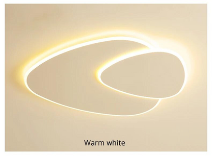 Plafonnier LED Minimaliste Moderne - Design Élégant en Forme de Feuilles Elliptiques