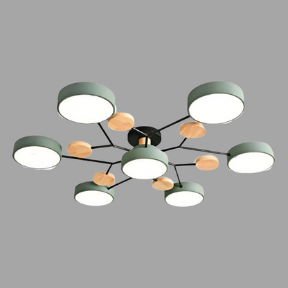 Lampe de plafond LED Nordic Branched Disc - Élégance et chaleur dans votre intérieur
