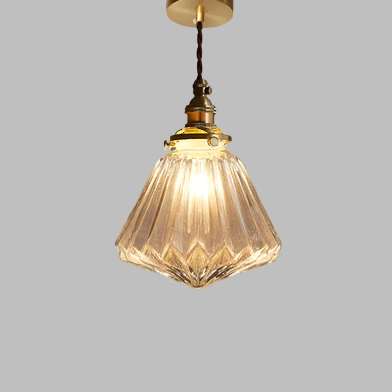 Lampe Suspendue en Verre Transparent LED – Applique Moderne Style Nordique