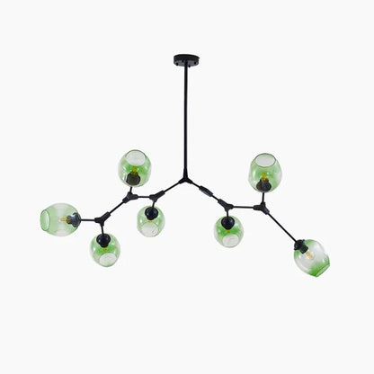 Suspension Sputnik Bifurkation - Lustre Moderne en Verre Soufflé et Métal