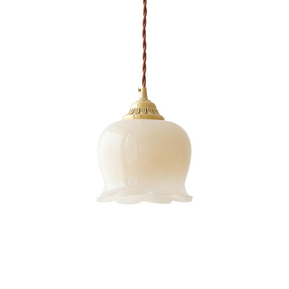 Suspension Talblume – Lampe en Laiton et Résine Inspirée par les Fleurs Naturelles