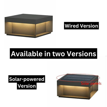 Lampe de Colonne Solaire Extérieure - Éclairage Résistant aux Intempéries avec LED