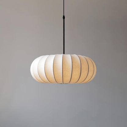 Suspension Verona - Luminaire Minimaliste en Métal et Soie, Design Wabi-Sabi