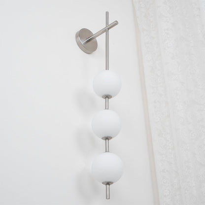 Applique Murale Verticale en Globe de Verre – Éclairage Élégant et Moderne