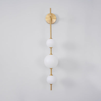 Applique Murale Verticale en Globe de Verre – Éclairage Élégant et Moderne