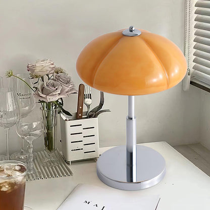 Lampe de Table Pilz Bauhaus – Design Moderne avec Abat-jour en Verre Amber