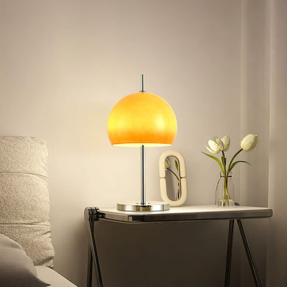 Lampe de Table Pilz Bauhaus – Design Moderne avec Abat-jour en Verre Amber