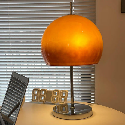 Lampe de Table Pilz Bauhaus – Design Moderne avec Abat-jour en Verre Amber