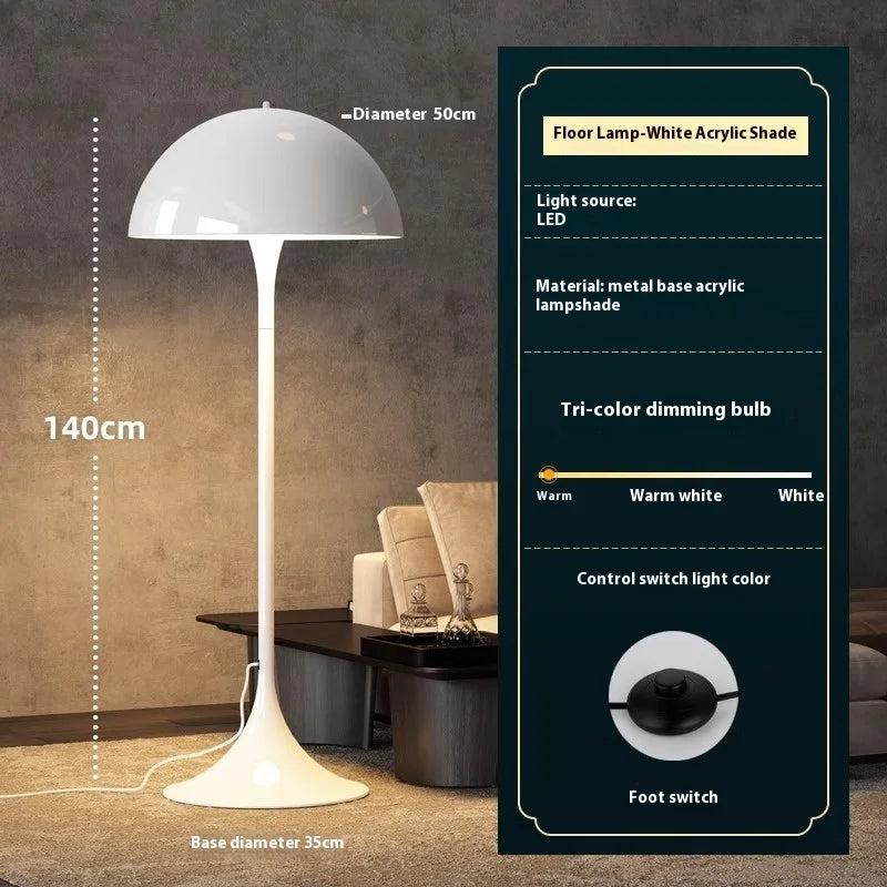 Lampe sur Pied LED Nordic Danish - Lampe Designer en Forme de Champignon
