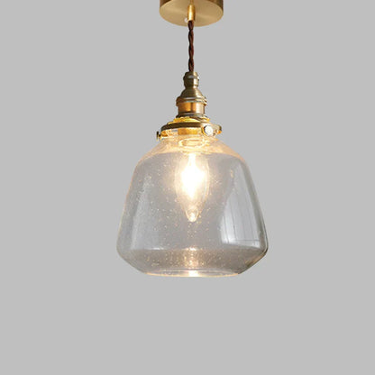 Lampe Suspendue en Verre Transparent LED – Applique Moderne Style Nordique