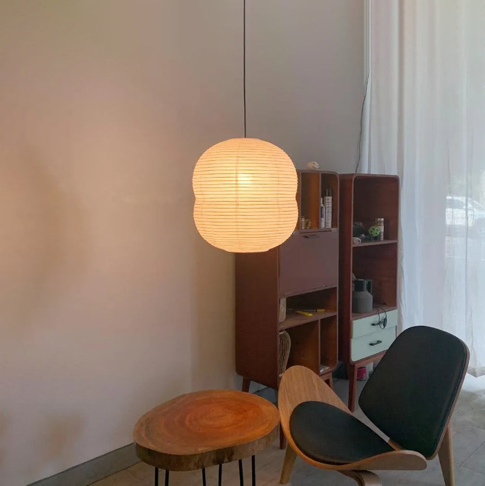 Lampe Suspendue Mini Washi Papier LED – Élégance Minimaliste en Papier de Riz