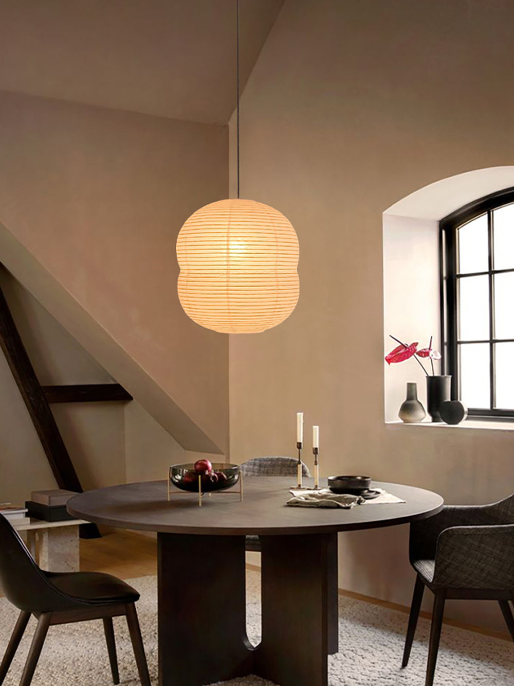 Lampe Suspendue Mini Washi Papier LED – Élégance Minimaliste en Papier de Riz