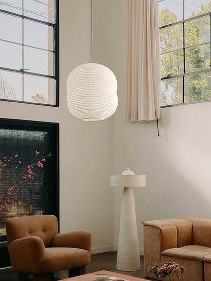 Lampe Suspendue Mini Washi Papier LED – Élégance Minimaliste en Papier de Riz