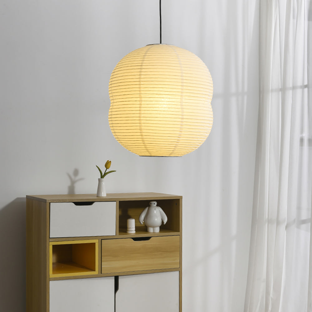 Lampe Suspendue Mini Washi Papier LED – Élégance Minimaliste en Papier de Riz