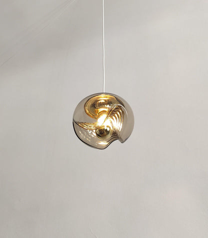 Suspension Moderne "Welle" Inspirée des Vagues avec Éclairage LED