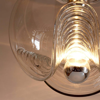 Suspension Moderne "Welle" Inspirée des Vagues avec Éclairage LED