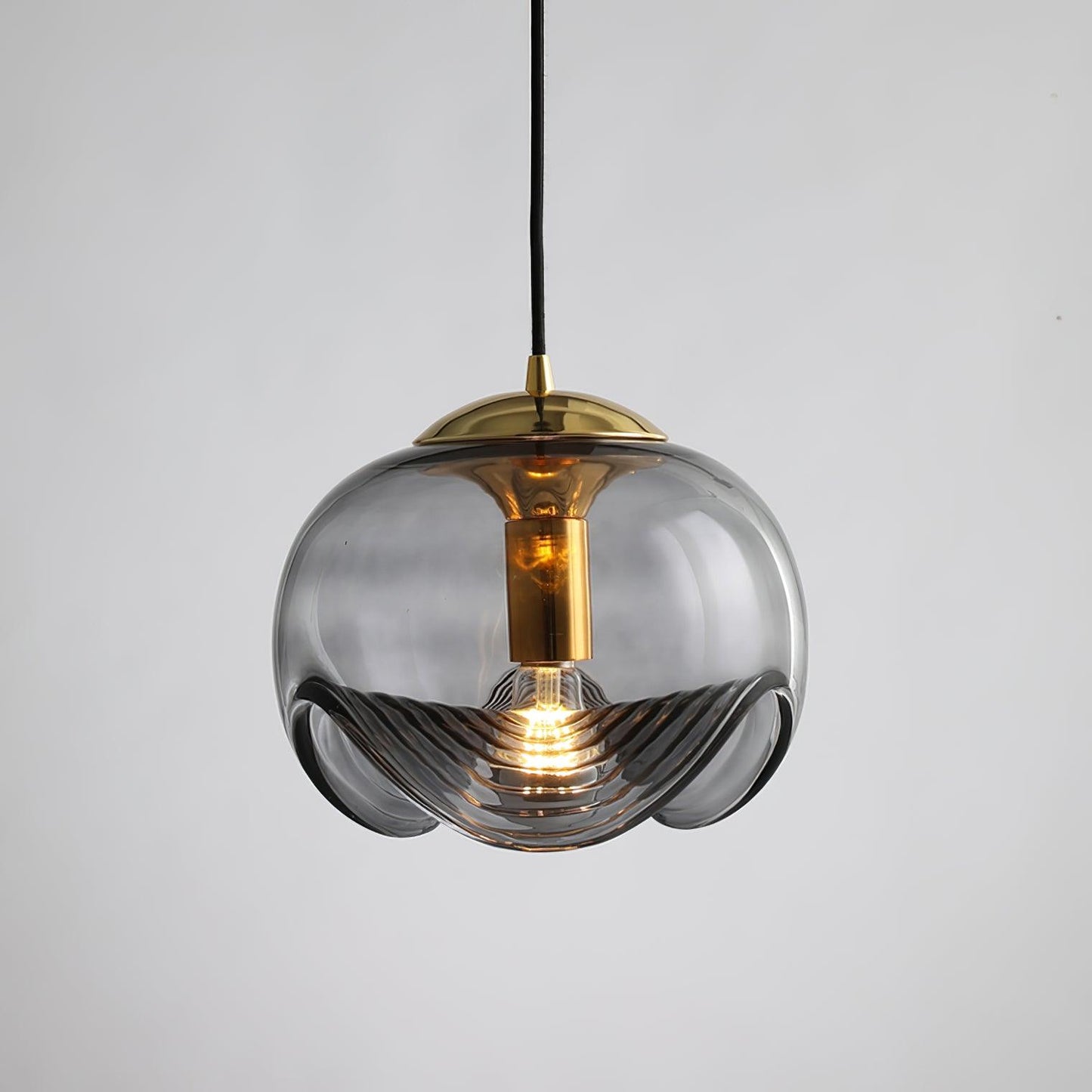Suspension Moderne "Welle" Inspirée des Vagues avec Éclairage LED