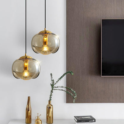 Suspension Moderne "Welle" Inspirée des Vagues avec Éclairage LED