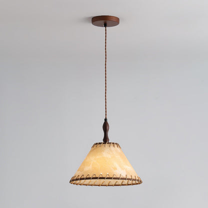 Suspension Bois et Tissu – Équilibre Naturel entre Élégance et Confort