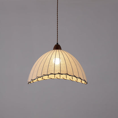 Suspension Bois et Tissu – Équilibre Naturel entre Élégance et Confort
