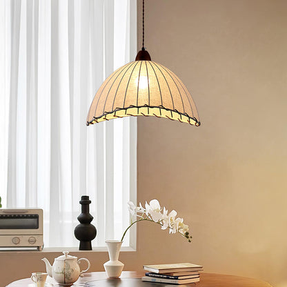 Suspension Bois et Tissu – Équilibre Naturel entre Élégance et Confort
