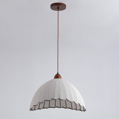 Suspension Bois et Tissu – Équilibre Naturel entre Élégance et Confort