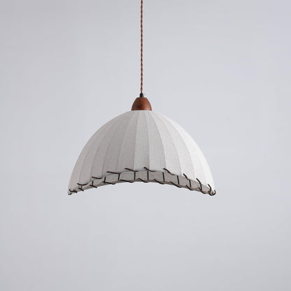 Suspension Bois et Tissu – Équilibre Naturel entre Élégance et Confort