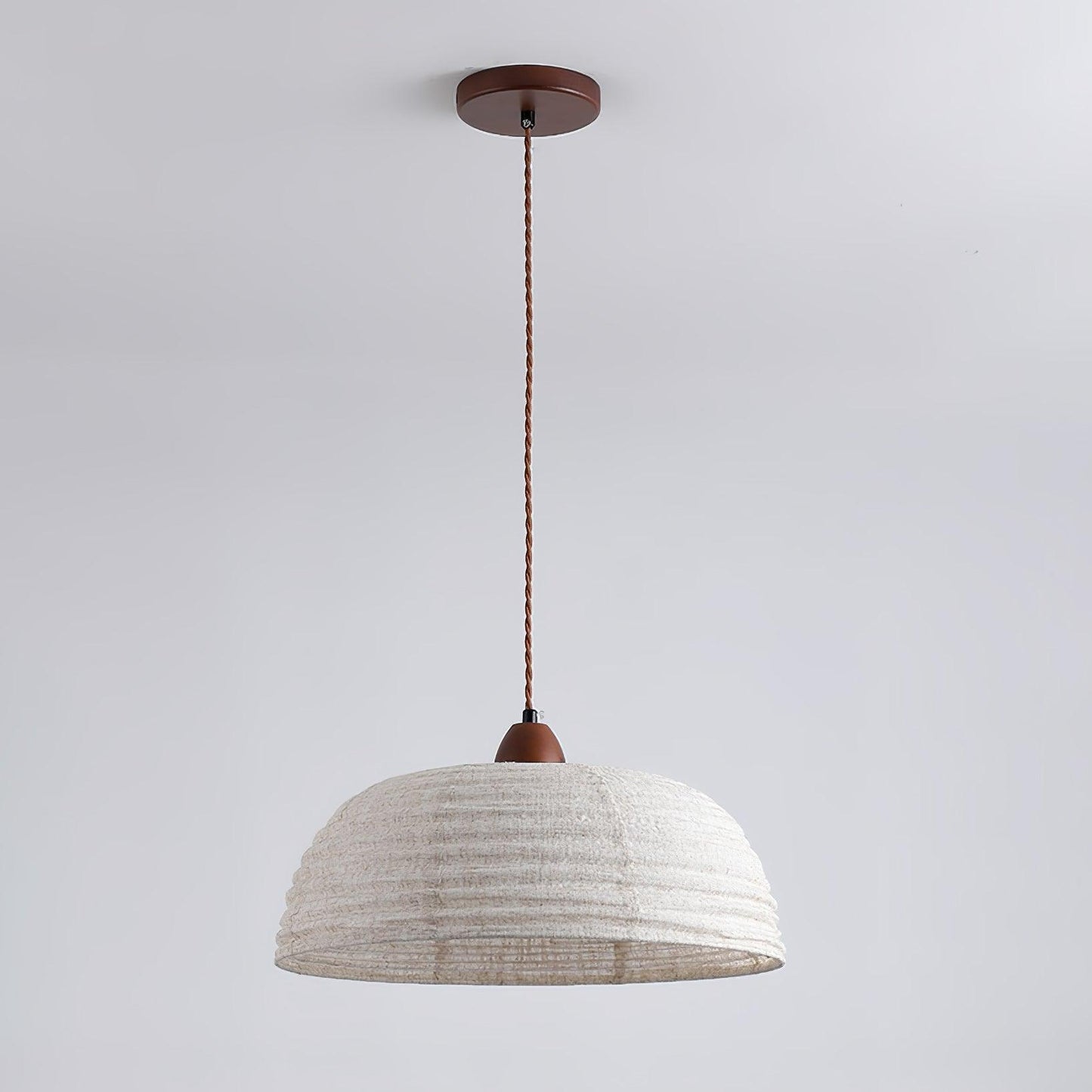 Suspension Bois et Tissu – Équilibre Naturel entre Élégance et Confort