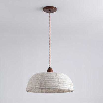 Suspension Bois et Tissu – Équilibre Naturel entre Élégance et Confort