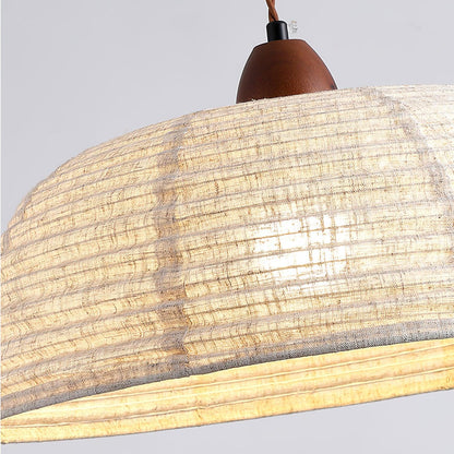 Suspension Bois et Tissu – Équilibre Naturel entre Élégance et Confort