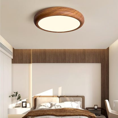 Plafonnier Rond en Bois et Acrylique – Élégance Moderne et Raffinée pour Votre Intérieur