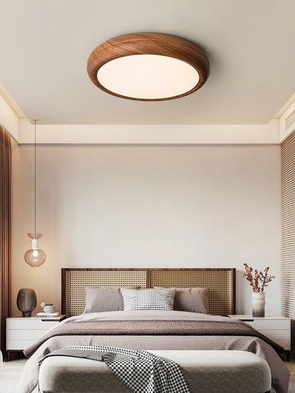 Plafonnier Rond en Bois et Acrylique – Élégance Moderne et Raffinée pour Votre Intérieur